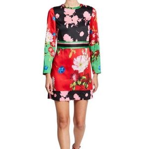 Ted Baker Yanna Berry Sundae Paneled Tunic Dress
